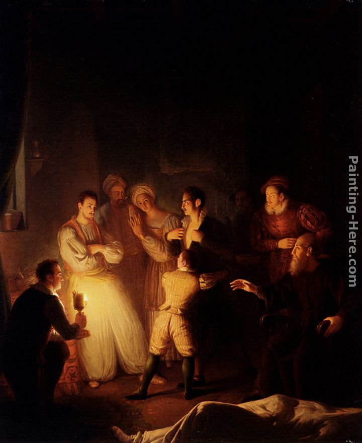 The Accusation painting - Petrus Van Schendel The Accusation art painting